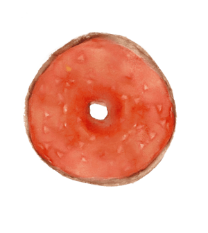 Orange Donut - Circle (300x337), Png Download