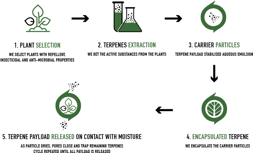 The Patented Technology Uses Natural Hollow Particles - Diagram (870x543), Png Download