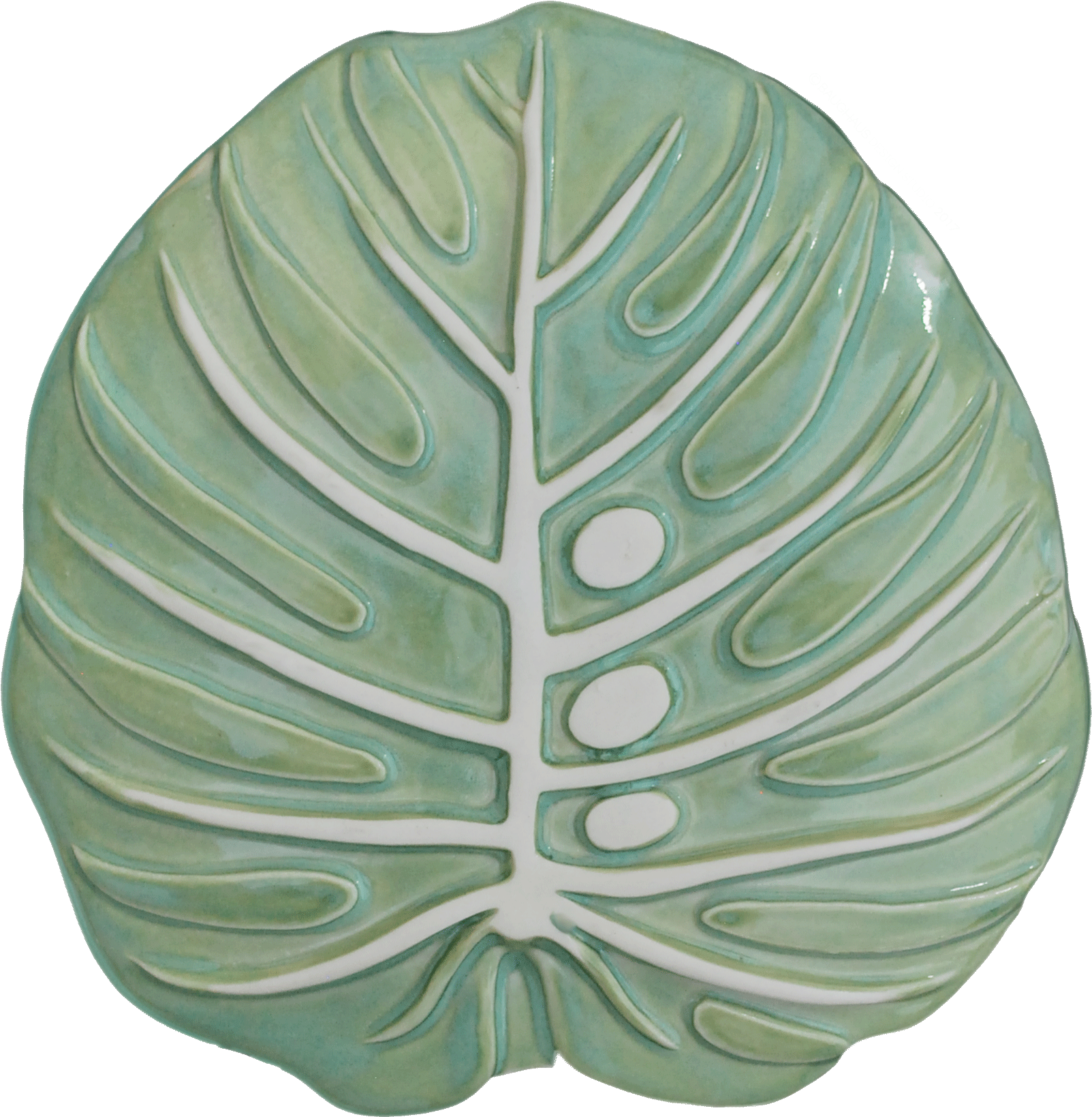Philodendron Salad Plate - Carving (1640x1664), Png Download
