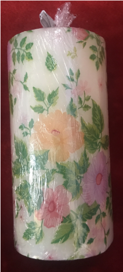 Decorative White Candle - Candle (600x533), Png Download