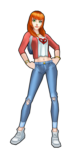 Mary Jane Watson From Marvel Avengers Academy 001 - Mary Jane Watson (388x712), Png Download