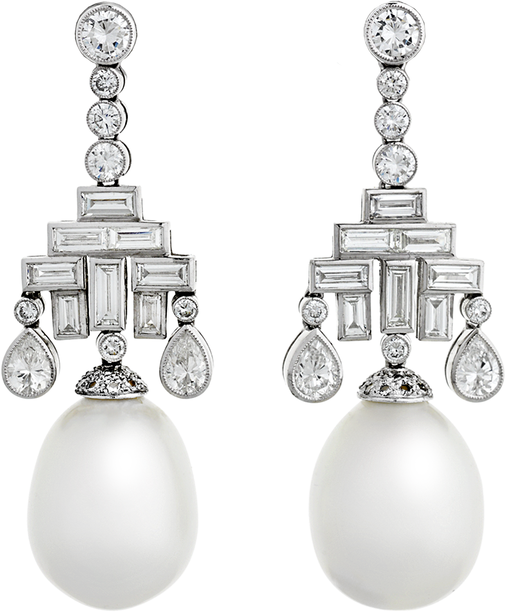 South Sea Pearl Drop Earrings - South Sea Pearl (2000x2500), Png Download