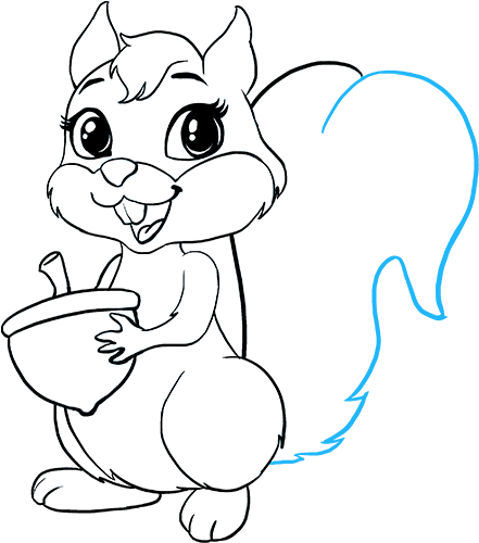 28 Collection Of Squirrel Drawing Pictures - Drawing (678x600), Png Download