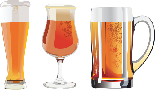 Beer Glass Set - Beer (500x289), Png Download