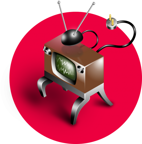 Television,tv,tube Tv,angry,evil,free Vector Graphics - Television (500x468), Png Download