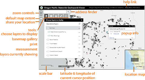 Hazvu Interface - Oregon Department Of Geology And Mineral Industries (480x266), Png Download