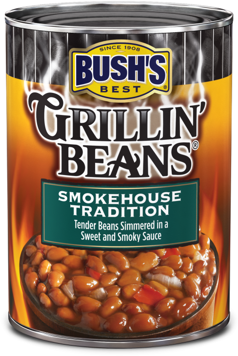 Bush's® Smokehouse Tradition Grillin' Beans® - Southern Pit Barbecue Grillin Beans (526x745), Png Download