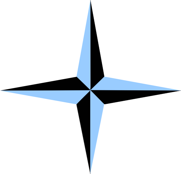 Blue And Black Compass Svg Clip Arts 600 X 576 Px (600x576), Png Download