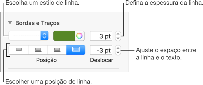 Controles Para Alterar O Estilo, A Espessura, A Posição - Poner Margen En Pages Mac (694x306), Png Download