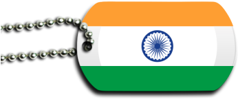 India Dog Tag - Flag Of India (350x350), Png Download