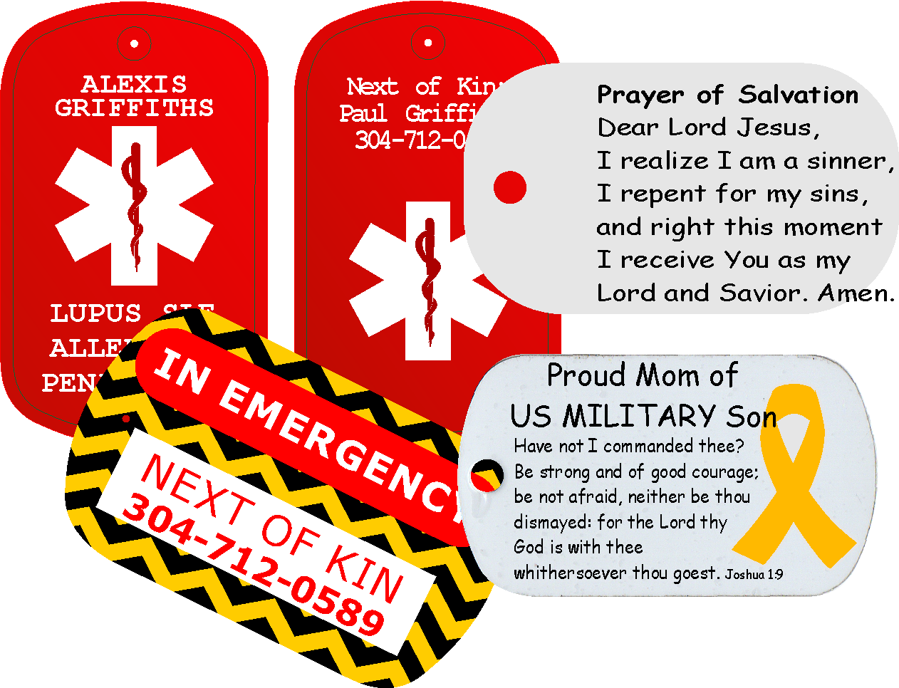 Medical Alert Tag / Dog Tag - Pink Emt (1262x966), Png Download