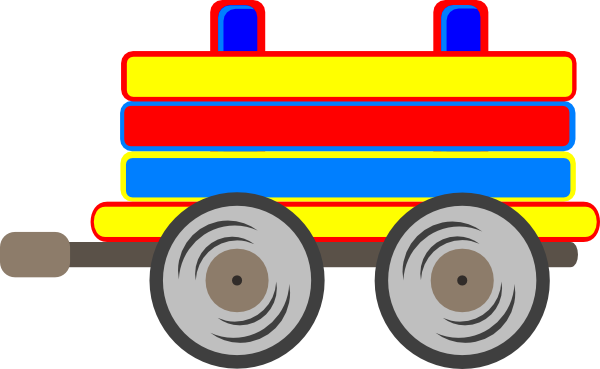 Wheel Clipart Carriage - Train Carriage Clipart (600x369), Png Download