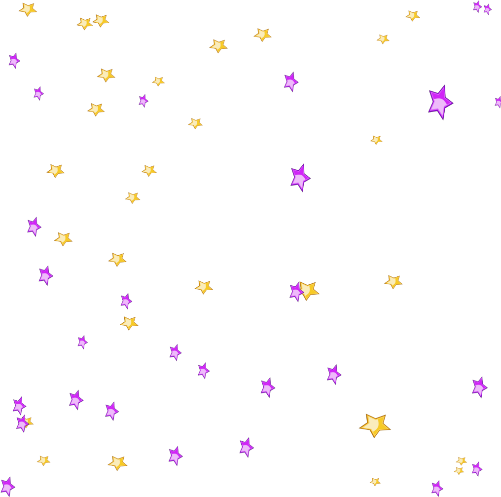 Mq Pink Yellow Star Stars Floating Falling - Illustration (1024x1024), Png Download