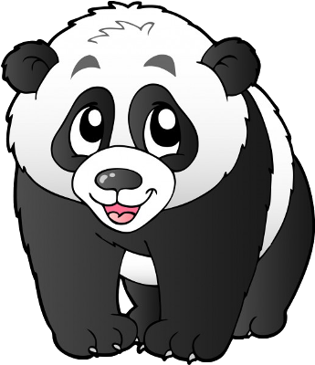 Panda Bear Cartoon Clip Art Images On A Transparent - Cartoon Image Of A Panda Bear (400x400), Png Download