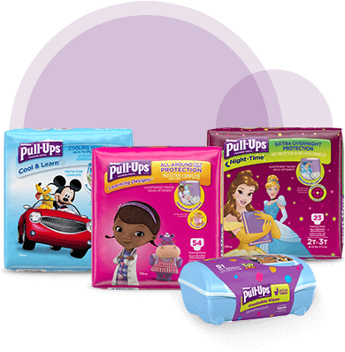 Discover The Different Types Of Pull-ups® Training - Huggies Pull-ups Nighttime Training Pants - Girls - (390x408), Png Download
