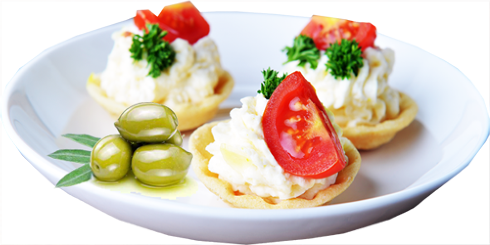 Baked Goat Cheese - Horderves Transparent (1200x520), Png Download