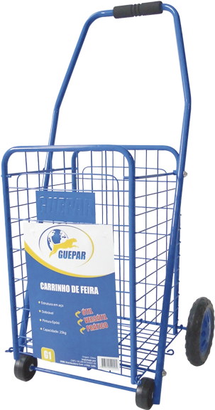 Carrinho De Feira Aramado Guepar - Carrinho De Compras Feira (600x600), Png Download