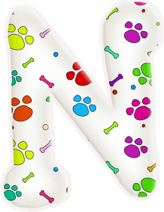 Alfabeto De Huellas De Perritos - Molde De Letras De Perritos (649x831), Png Download