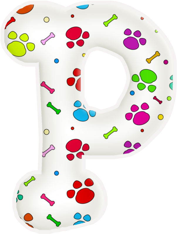 Axp - Letras Con Huellas De Perro (615x834), Png Download