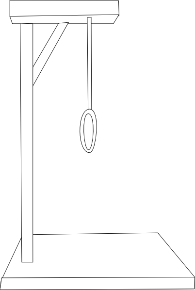 Free Vector Execution Rope Clip Art - Executed Clipart (402x598), Png Download