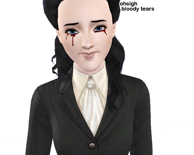 Sims 3 Tears Makeup - Girl (620x496), Png Download