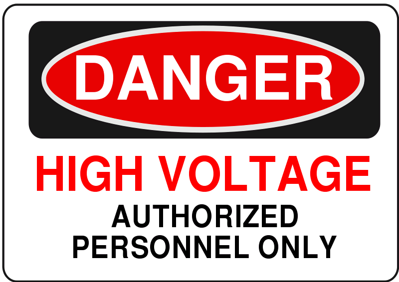 The Dangerous High Voltage Is Only The Authorized Person - Warning Label High Voltage (800x566), Png Download