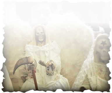 Santisima Muerte Heals Her Children With Her Divine - Standard Poodle Dreadlocks (384x320), Png Download