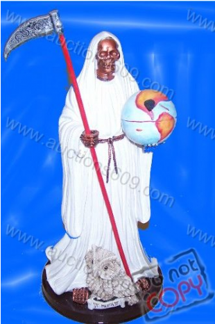 Santa Muerte Statue White - Garden Gnome (465x465), Png Download