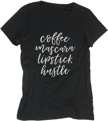 Coffee Mascara Lipstick Hustle Shirt - Cute Cat Shirt (400x400), Png Download