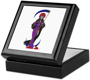 Santa Muerte Keepsake Box Santa Muerte, Cajas De Recuerdo - Custom Wedding Anniversary Arrow Hear Keepsake Box (350x350), Png Download