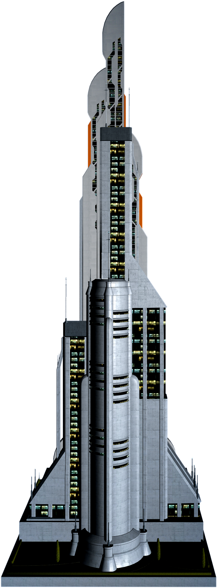 Sci Fi City Png (1600x2133), Png Download