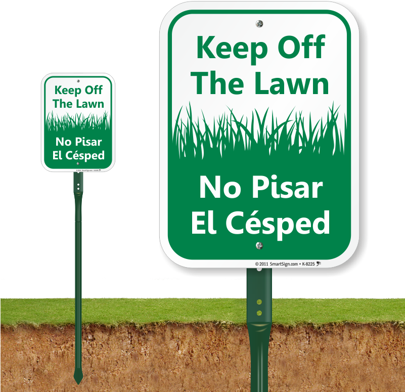 Keep Off Lawn Sign, No Pisar El Cesped - Do Not Feed The Pigeons Sign (800x800), Png Download