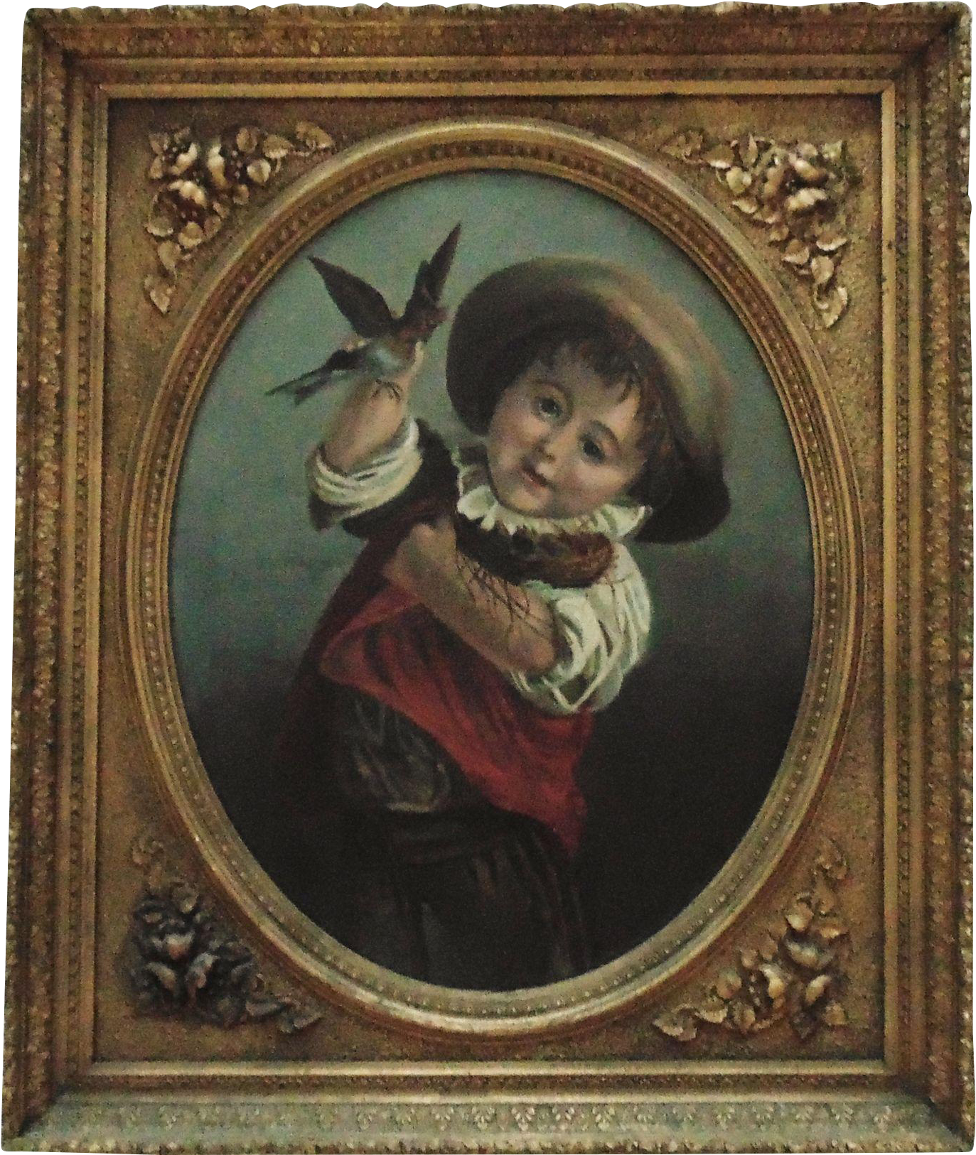 Victorian Portrait Oil Painting Boy W/ Birds In Fancy - Jean Baptiste Greuze Boy (1625x1625), Png Download
