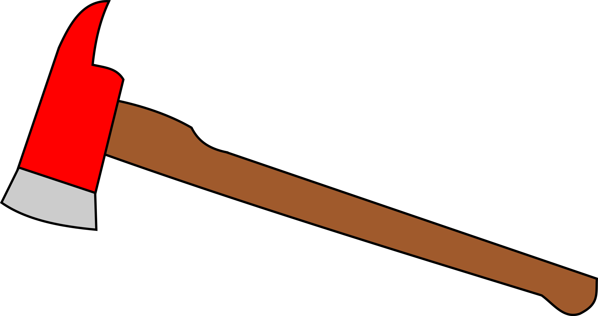 Firefighter Clipart Hammer - Clip Art Axe (2400x1269), Png Download