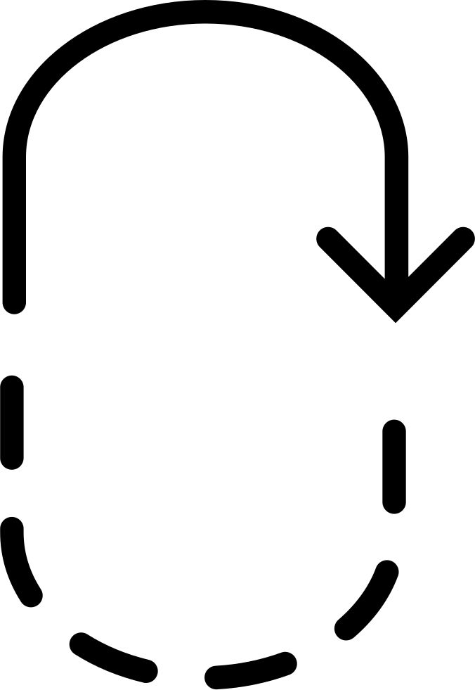 Rotating Arrow - - Flecha Delgada Curva (676x981), Png Download