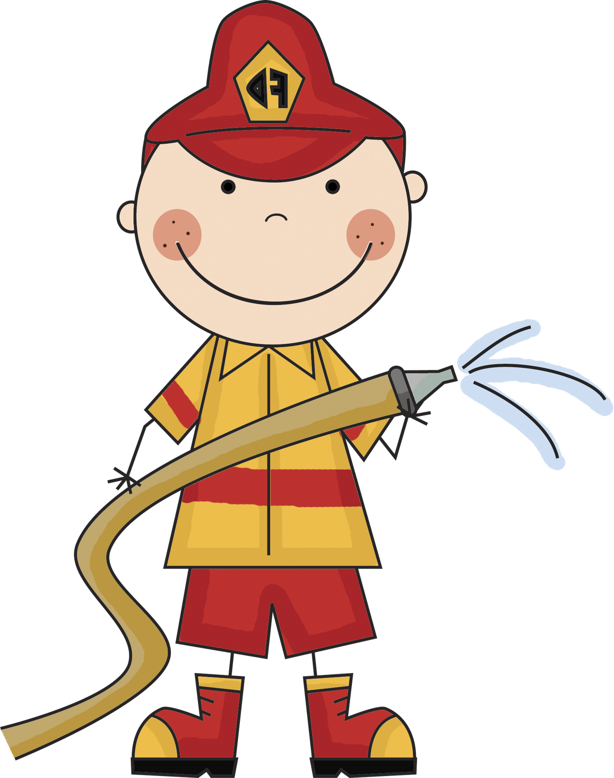 Fire Fighter Clip Art - Clip Art Fire Fighter (1262x1600), Png Download