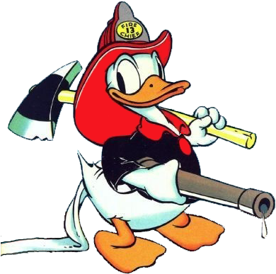 Donald Duck Fireman Clipart - Donald Duck Fireman (400x399), Png Download