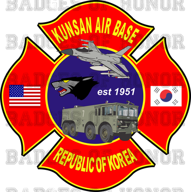 Kunsan Ab Fire Department Shirt Badges Of - Emblem (377x380), Png Download