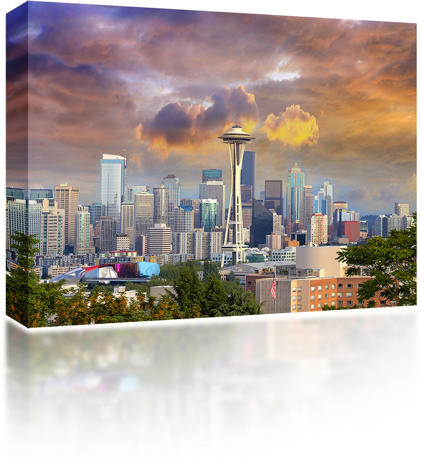 Stormy Seattle - Seattle (1024x1024), Png Download