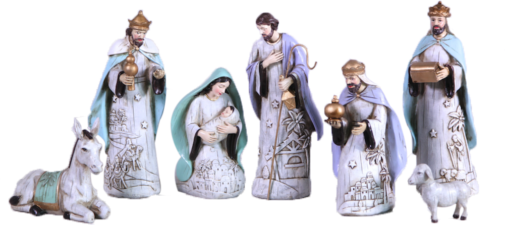 Bethlehem Pastel Scene Nativity - Christmas Day (1000x1000), Png Download