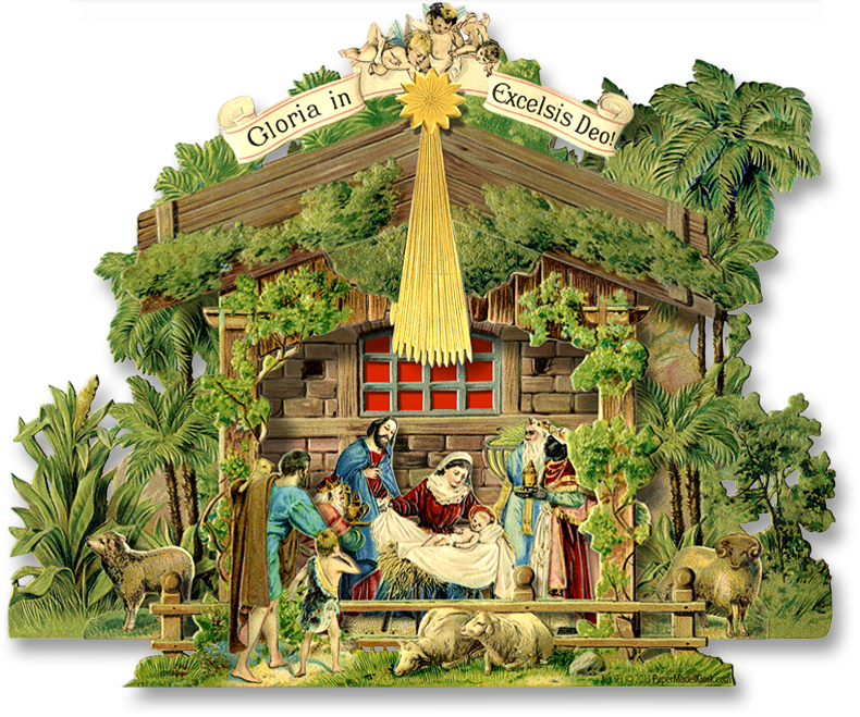 Free Download Presepio De Natal Png Clipart Nativity - Gloria In Excelsis Deo Banner (790x659), Png Download