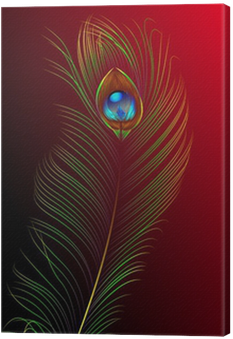 Peacock Feather Vector Background Canvas Print • Pixers® - Modern Art (400x400), Png Download