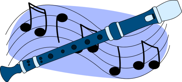 Flute - Recorder Clipart (600x272), Png Download