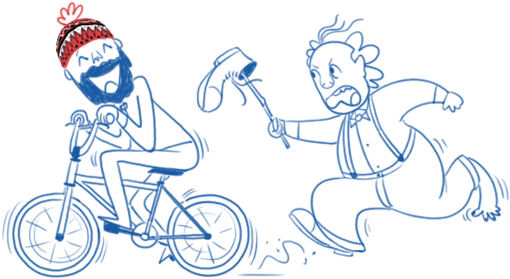 Doodle Cloud 12 Mar 2018 - Road Bicycle (509x308), Png Download