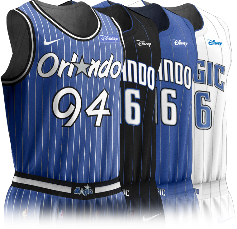 New This Season Classic Blue And Black Statement Jersey - Penny Hardaway (800x732), Png Download