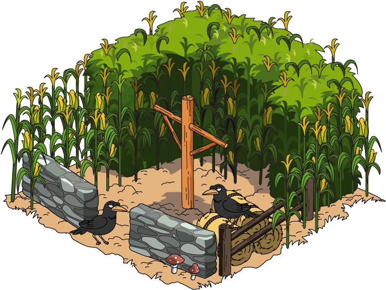 Cornfield - Tree (798x689), Png Download