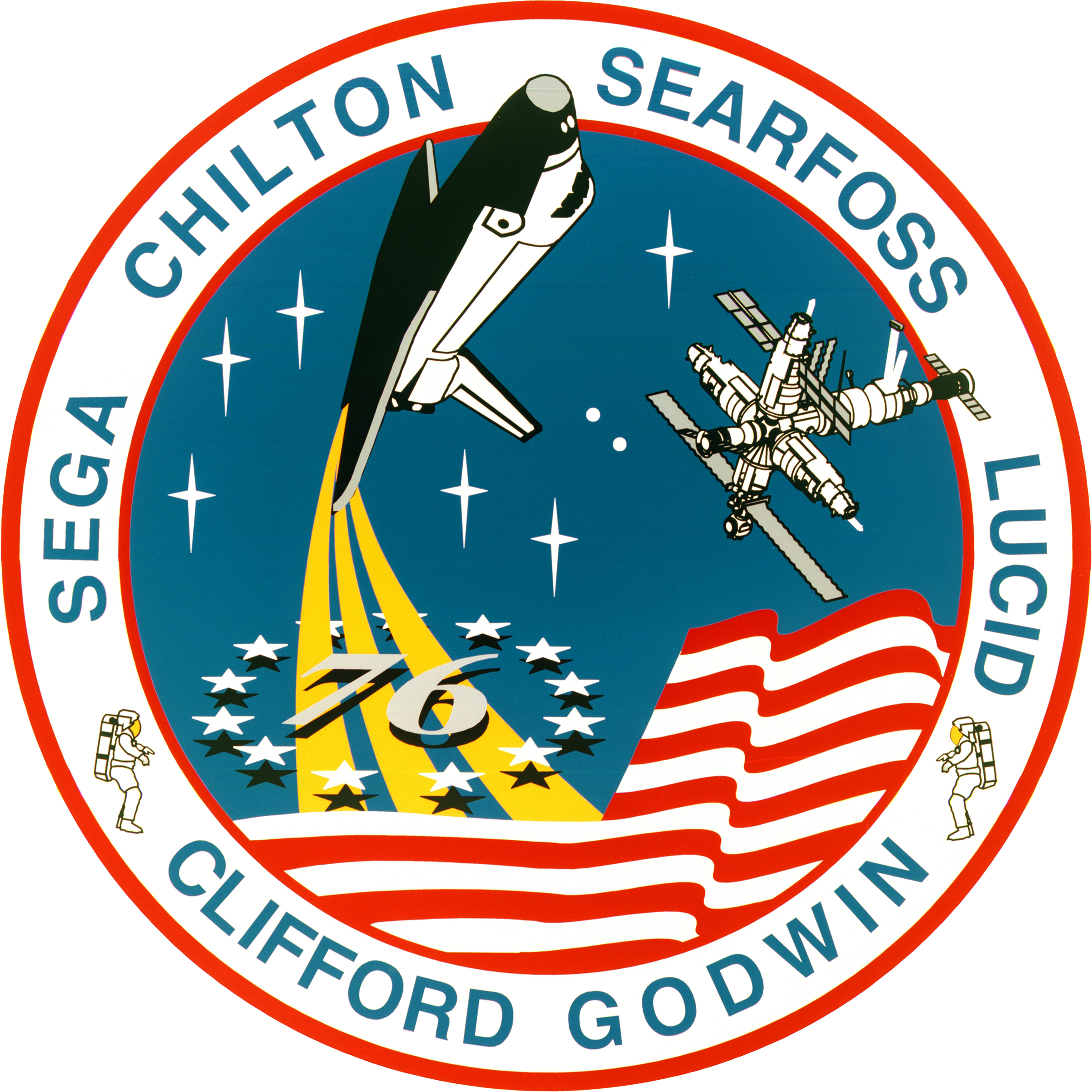 Sts 76 Patch - Space Shuttle Patches (2412x2412), Png Download