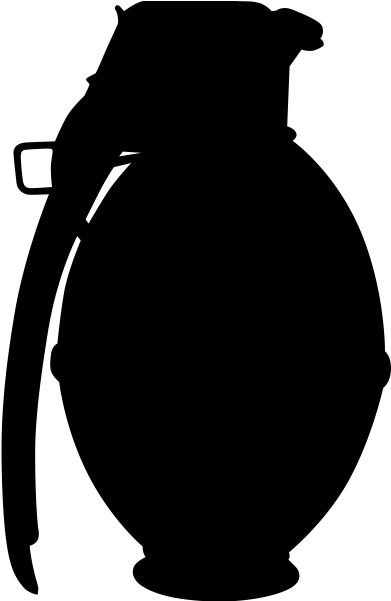 Hand Grenade Rubber Stamp - Illustration (600x600), Png Download