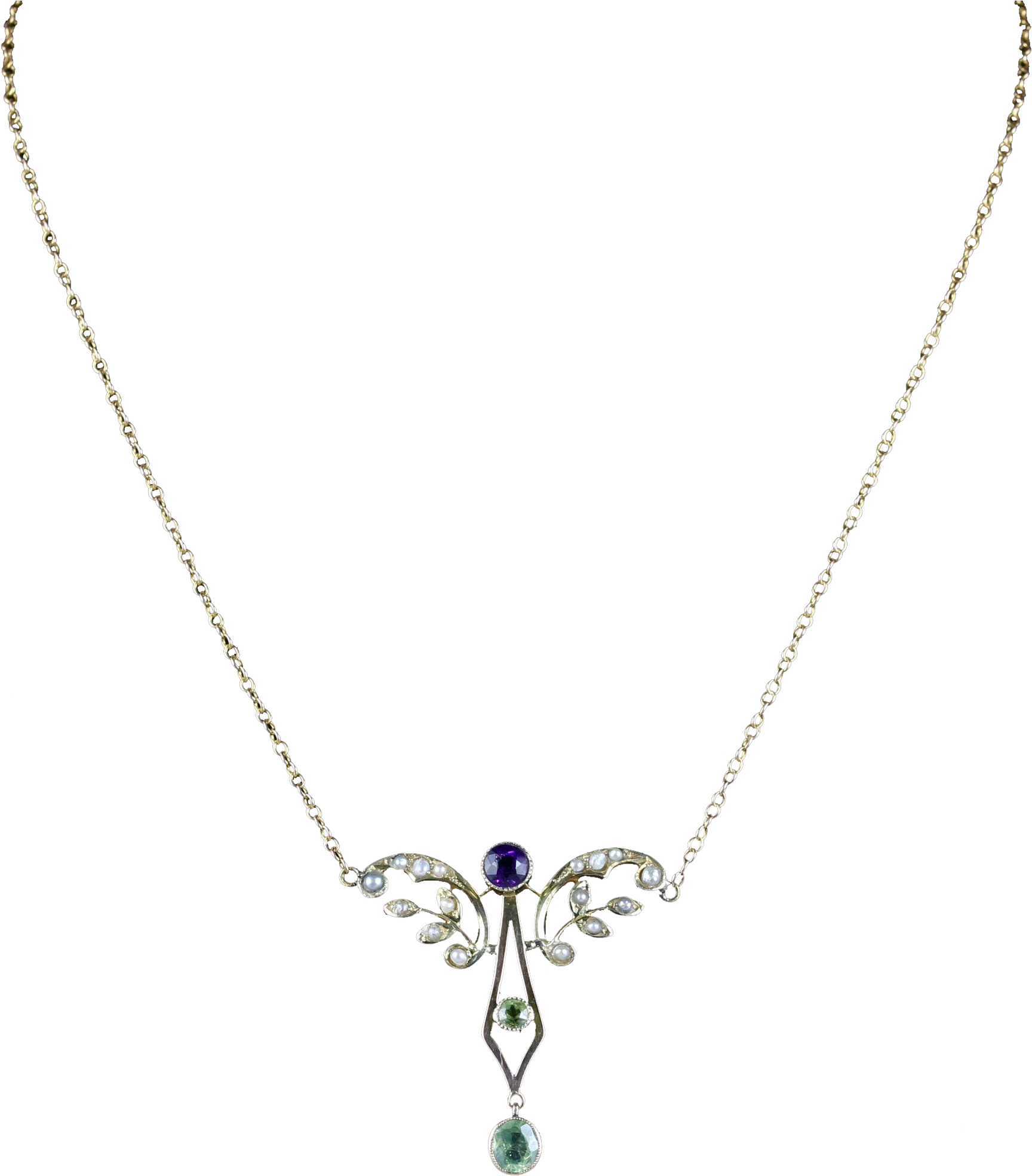 Antique Victorian Suffragette Pendant Gold And Gold - Pandora Key To My Heart Necklace (1967x1967), Png Download