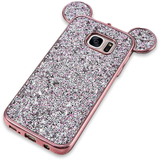243-luxury Bling Sequins Silicone Case For Samsung - Samsung Galaxy S7 (620x620), Png Download